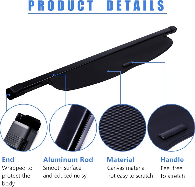 AUXKO Retractable Cargo Cover for Honda CRV 2023-2026(Include Hybrid) Trunk Cargo Cover Luggage Security Shade Cover for CR-V 2026 2025 2024 Shielding Shade Anti-Peeping Luggage Privacy Screen - Image 4